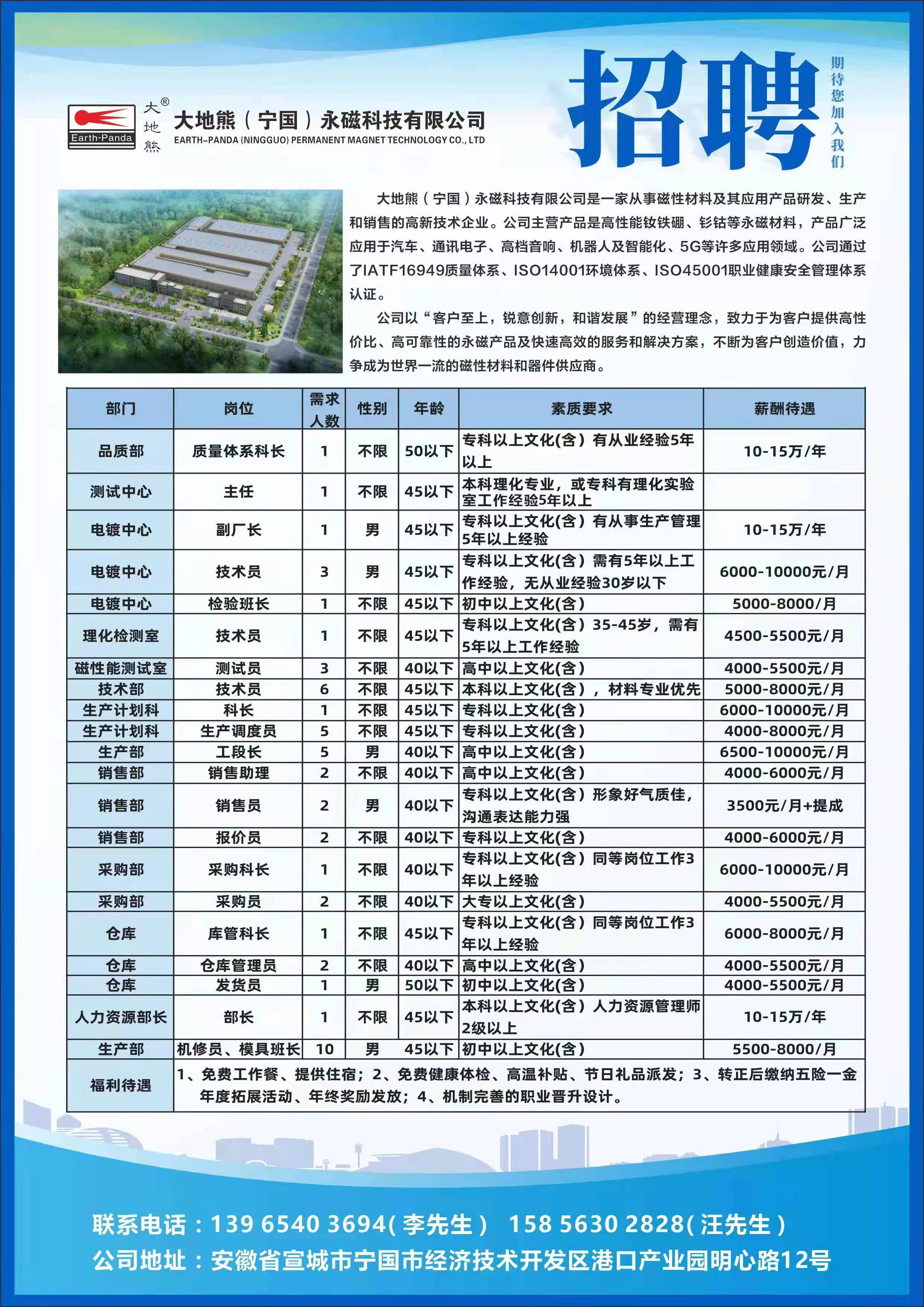 宁国中鼎最新招聘信息详解