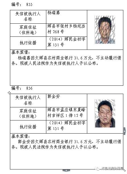 辉县老赖曝光台揭秘失信名单，最新失信名单公布，警惕失信风险